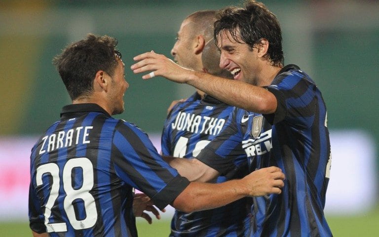 Inter Udinese, Zarate o Milito al fianco di Pazzini?