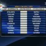 Calendario Serie A 2012-2013 decima giornata