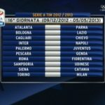 Calendario Serie A 2012-2013 sedicesima giornata